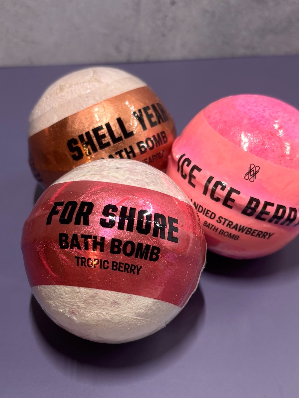 PINK Brand Bath Bombs set of 3